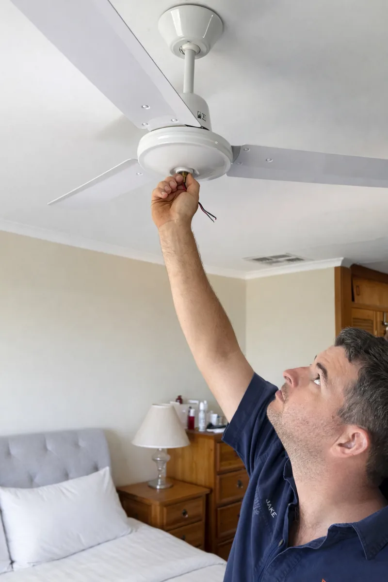 Ceiling fan installation