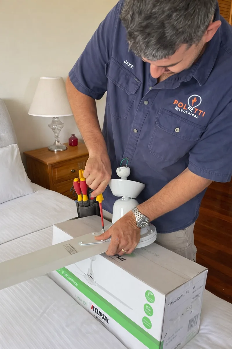 Ceiling fan installation